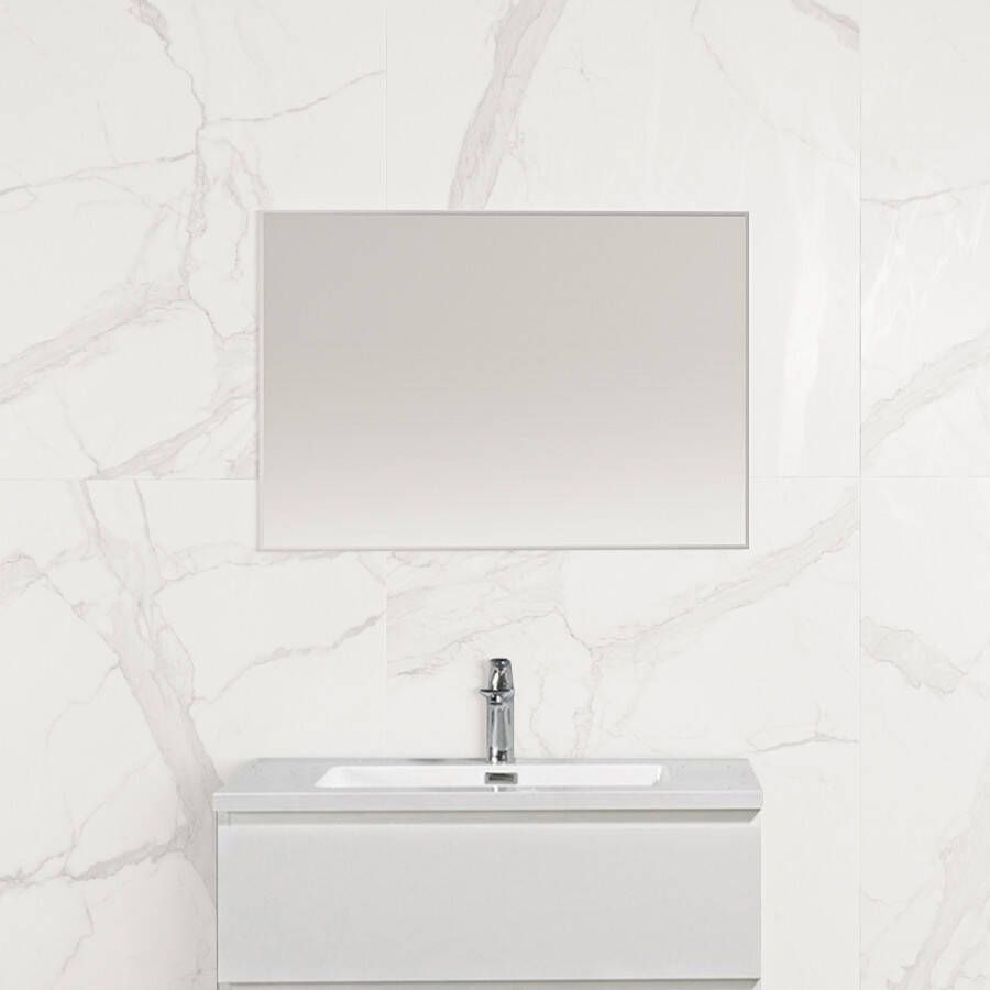 Lorense sanitair Yara aluminium omlijsting spiegel 800x600x21