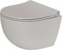 Plieger Toiletpot Hangend Zano 36x49.5x40cm Wandcloset Keramiek Wit Diepspoel Rimless met Softclose Toiletzitting - Thumbnail 1