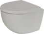 Plieger Toiletpot Hangend Zano 36.5x54x40cm Wandcloset Keramiek Wit Diepspoel Rimless met Softclose en Quickrelease Toiletzitting - Thumbnail 1