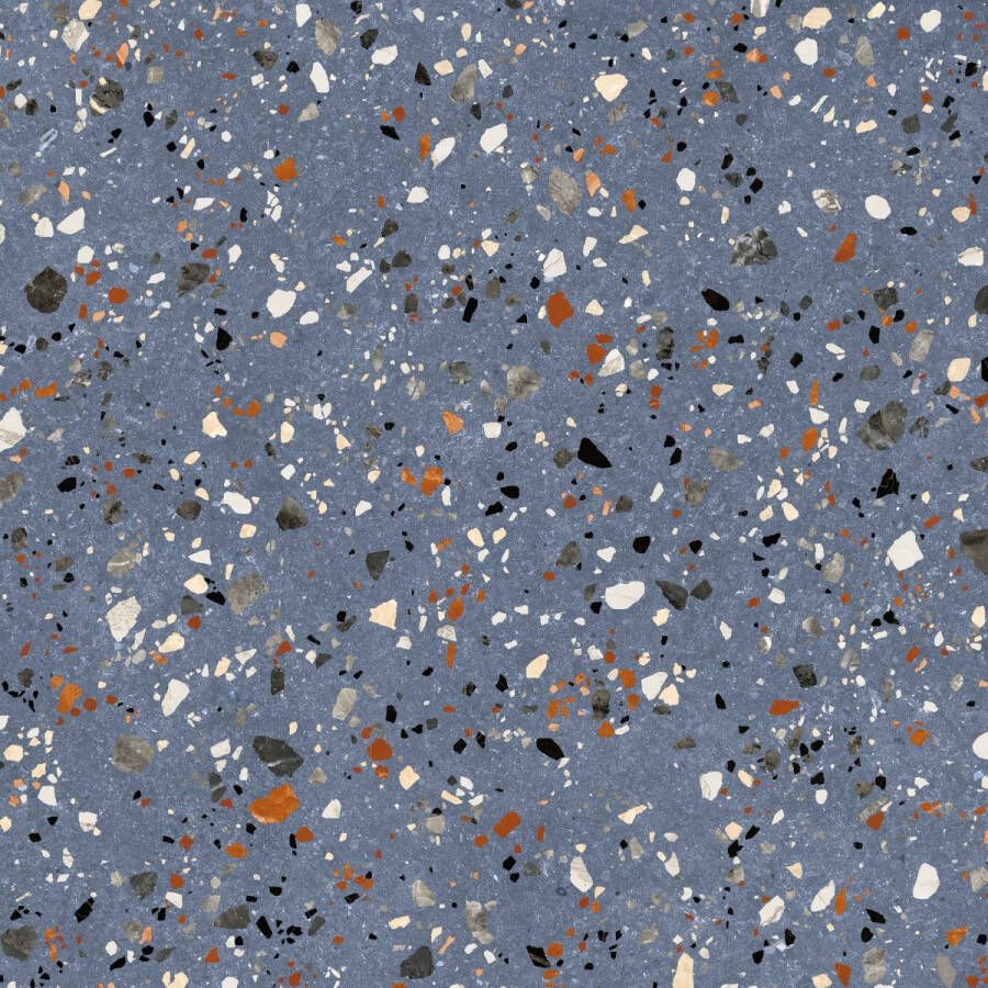 Prissmacer Cerámica Gobi wand- en vloertegel 60x60cm 10mm Vierkant gerectificeerd Terrazzo Blauw mat SW07312440-1
