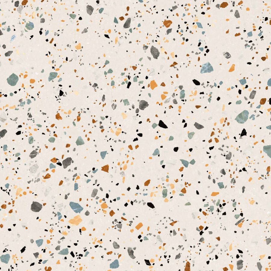 Prissmacer Cerámica Gobi wand- en vloertegel 60x60cm 10mm Vierkant gerectificeerd Terrazzo Creme mat SW07312440-4