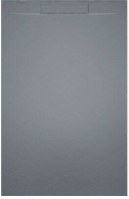 Riho Isola Douchevloer 80x80x3cm Kunstmarmer Leisteen structuur mat cement grijs D007001090