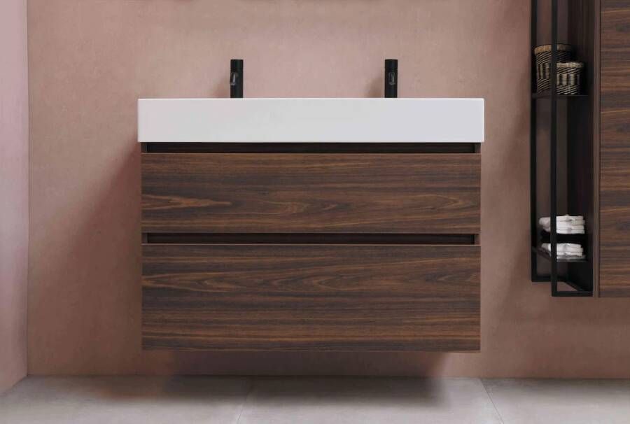 Sanibell Wastafel Porselein met onderkast Loft Cabana Oak