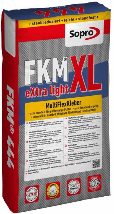 Sopro Flexibele Vloer Tegellijm Multiflex Extralight FKM XL 444 C2TE S1 15KG online kopen