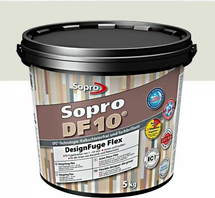 Sopro Voegmortel DF 10 Flexibel licht grijs nr. 16 5kg