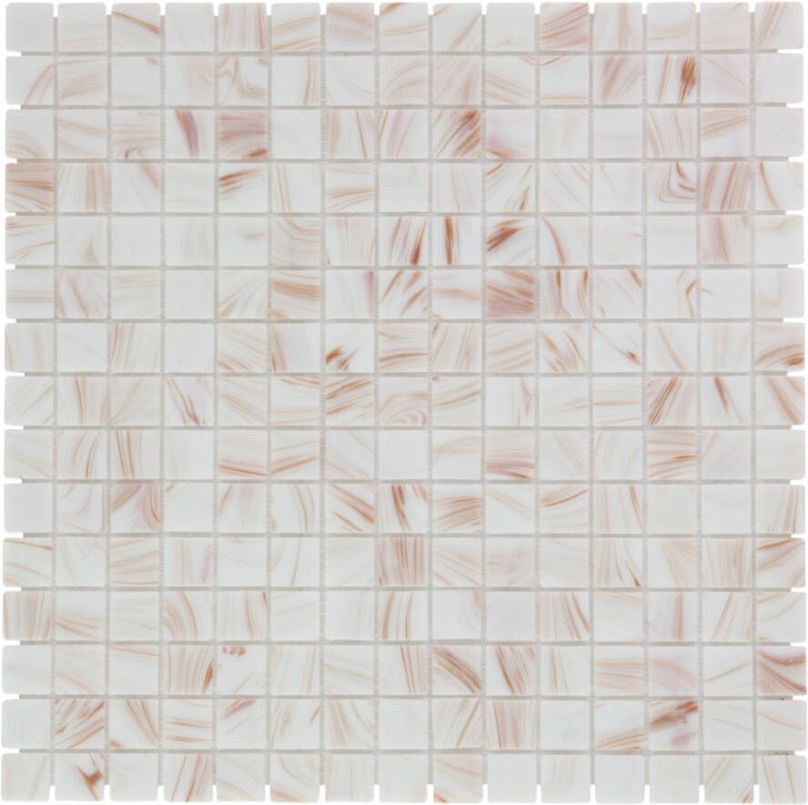 The Mosaic Factory Mozaiek Amsterdam Vierkant Crème Roze 2x2