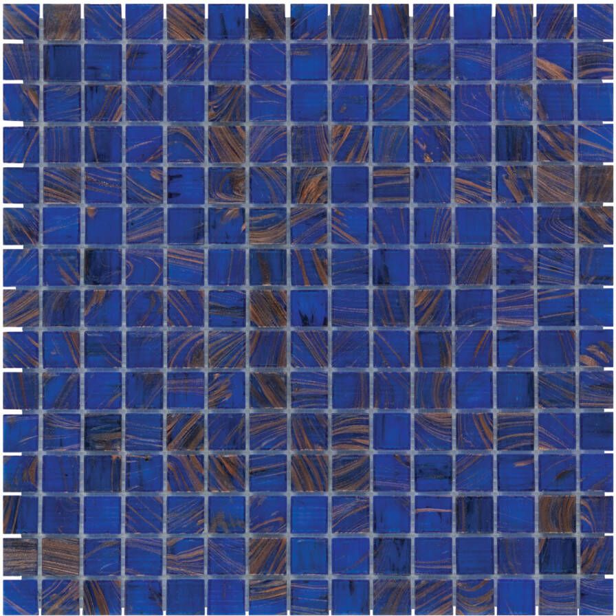 The Mosaic Factory Mozaiek Amsterdam Vierkant Midden Blauw 2x2