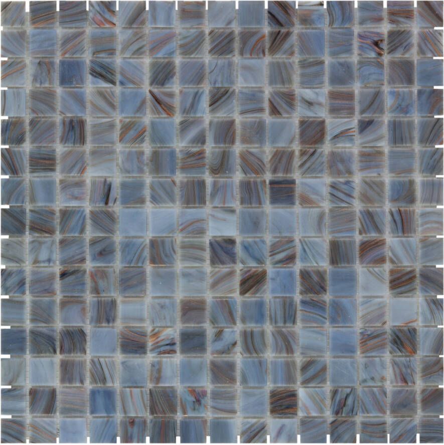 The Mosaic Factory Mozaiek Amsterdam Vierkant Midden Grijs Goud 2x2