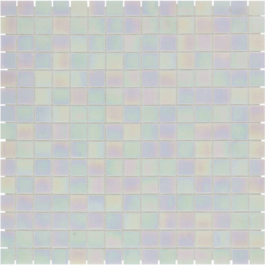 The Mosaic Factory Amsterdam mozaïektegel 32.2x32.2cm wand en vloertegel Vierkant Glas Off White glans GMP114