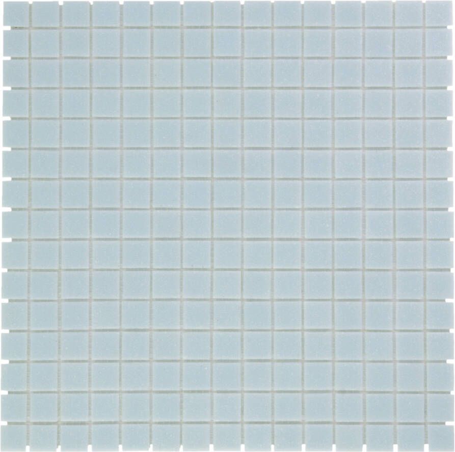 The Mosaic Factory Amsterdam mozaïektegel 2x2x0.4cm voor wand en vloer voor binnen en buiten vierkant Glas Ultra Licht Blauw GM08 online kopen
