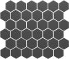 The Mosaic Factory Barcelona mozaïektegel 5.1x5.9x0.6cm voor wand en voor binnen en buiten vorstbestendig zeshoek donkergrijs glans geglazuurd porselein AFH13007 online kopen