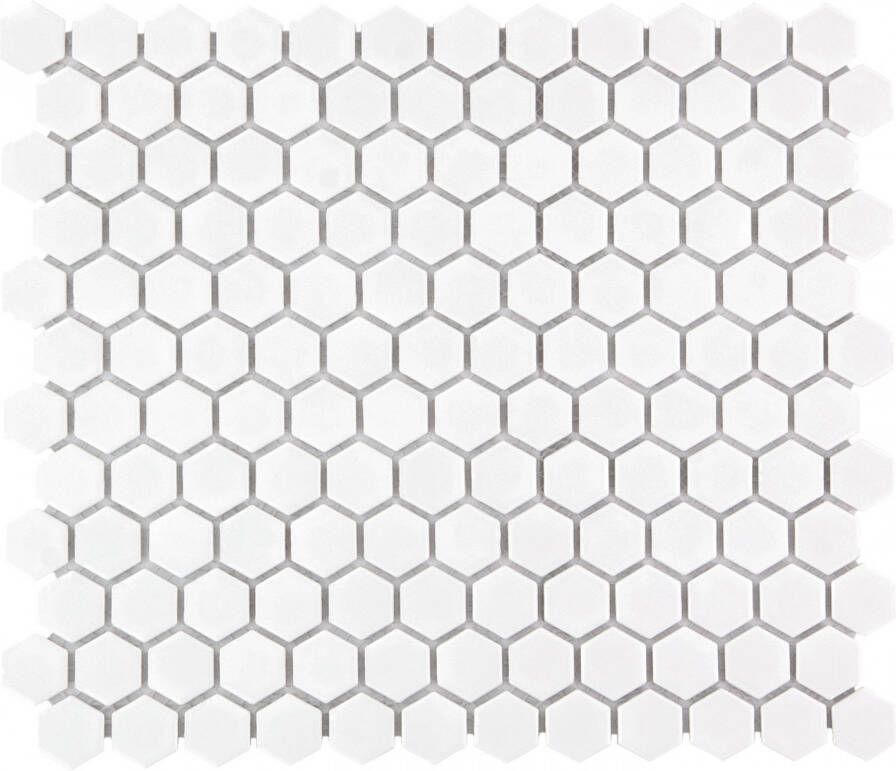The Mosaic Factory Mozaiek Barcelona Hexagon Extra Wit 2 3x2 6