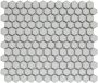 The Mosaic Factory Barcelona mozaïektegel 26x30cm wandtegel Zeshoek Hexagon Porselein Soft Grey with Edge Glans AFH23330 - Thumbnail 2