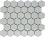 The Mosaic Factory Barcelona mozaïektegel 5.1x5.9x0.6cm wandtegel voor binnen en buiten hexagon porselein licht grijs AFH02076 - Thumbnail 3