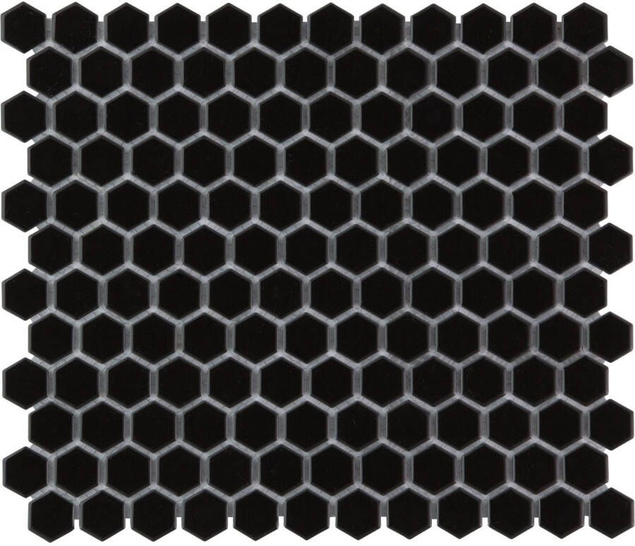 The Mosaic Factory Mozaiek Barcelona Hexagon Zwart 2 3x2 6