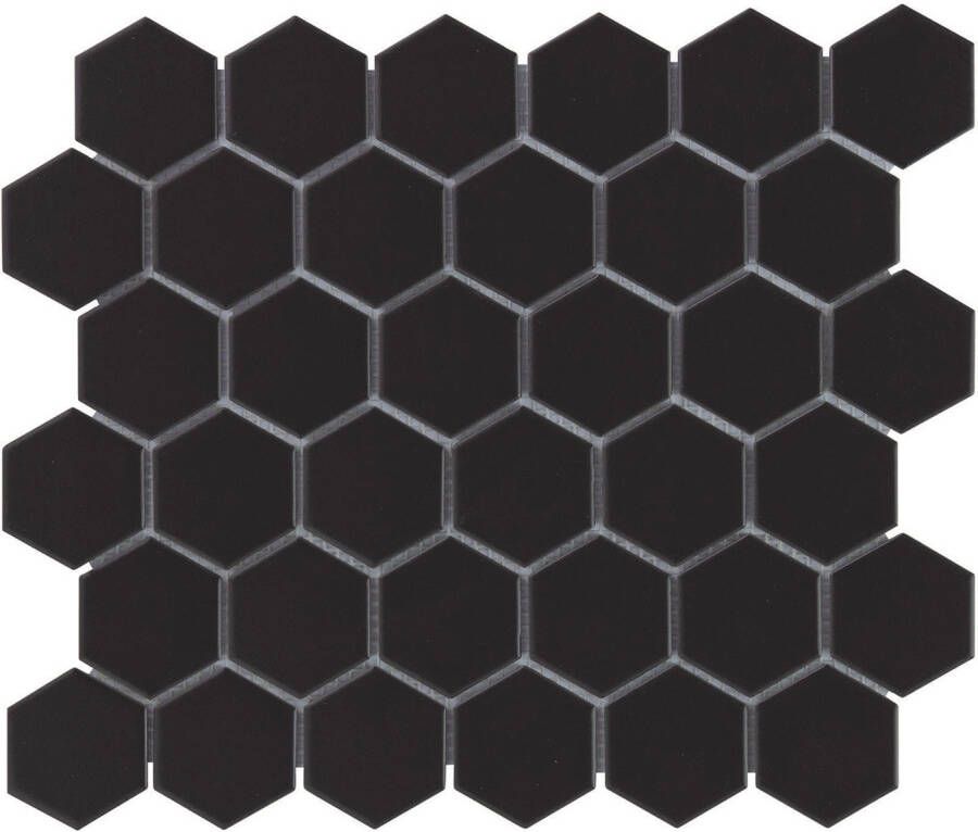 The Mosaic Factory Mozaiek Barcelona Hexagon Zwart 5 1x5 9