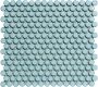 The Mosaic Factory Venice mozaïektegel 31.5x29.4cm wandtegel Rond Porselein Blue Grey Edge Glans VKN450 - Thumbnail 2