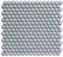 The Mosaic Factory Venice mozaïektegel 31.5x29.4cm wandtegel Rond Porselein Blue Grey Edge Glans VKN450 - Thumbnail 2