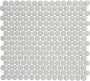 The Mosaic Factory Venice mozaïektegel 31.5x29.4cm wandtegel Rond Porselein Light Grey Edge Glans VKN330 - Thumbnail 3