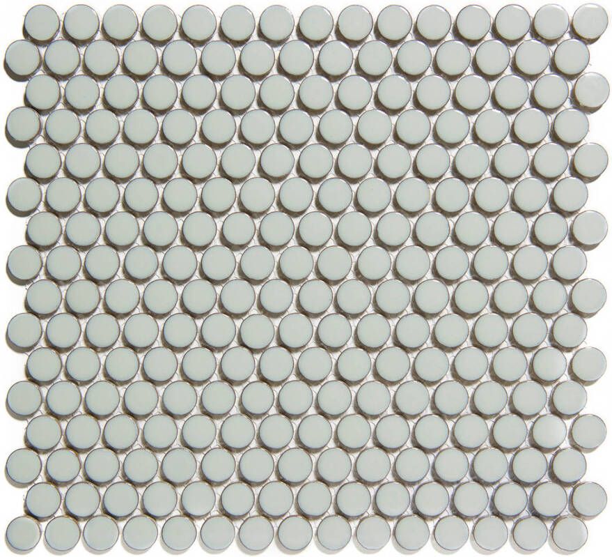 The Mosaic Factory Mozaiek Coins Venice Licht grijs met rand