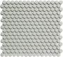 The Mosaic Factory Venice mozaïektegel 31.5x29.4cm wandtegel Rond Porselein Light Grey Edge Glans VKN330 - Thumbnail 2