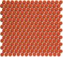 The Mosaic Factory Venice mozaïektegel 31.5x29.4cm wandtegel Rond Porselein Orange glans VKN060 - Thumbnail 2