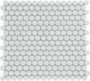 The Mosaic Factory Venice mozaïektegel 31.5x29.4cm wand en vloertegel Rond Porselein White Mat VKN140 - Thumbnail 2