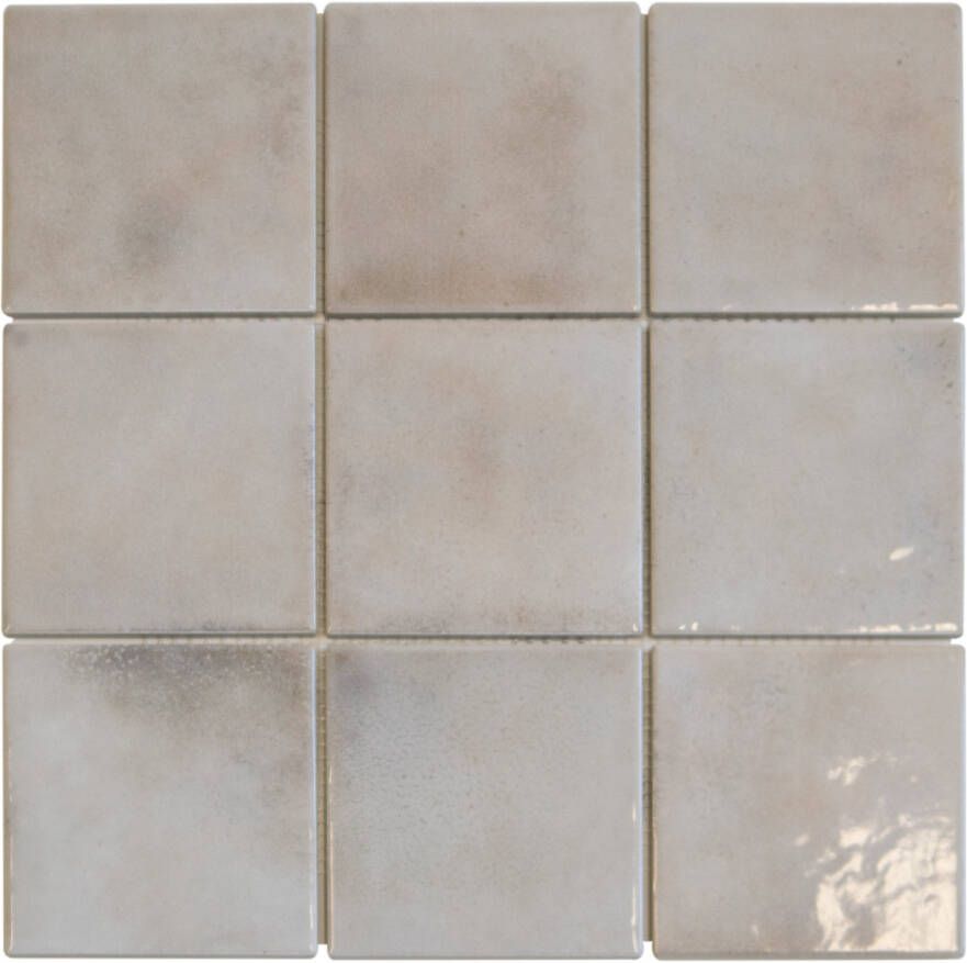 The Mosaic Factory Kasba mozaïektegel 30x30cm wandtegel Vierkant Porselein Sand glans KAG10220