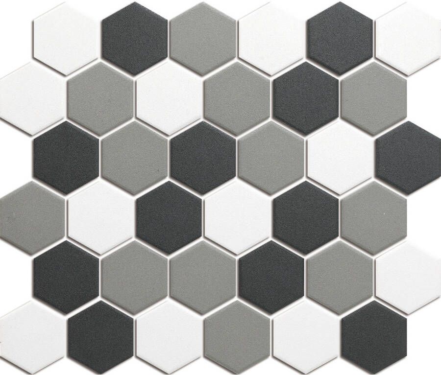 The Mosaic Factory Mozaiek London Hexagon Contrast Mix 5 1x5 9
