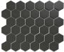 The Mosaic Factory London mozaïektegel 28.2x32.1cm wand en vloertegel Zeshoek Hexagon Porselein Black Mat LOH1017 - Thumbnail 2
