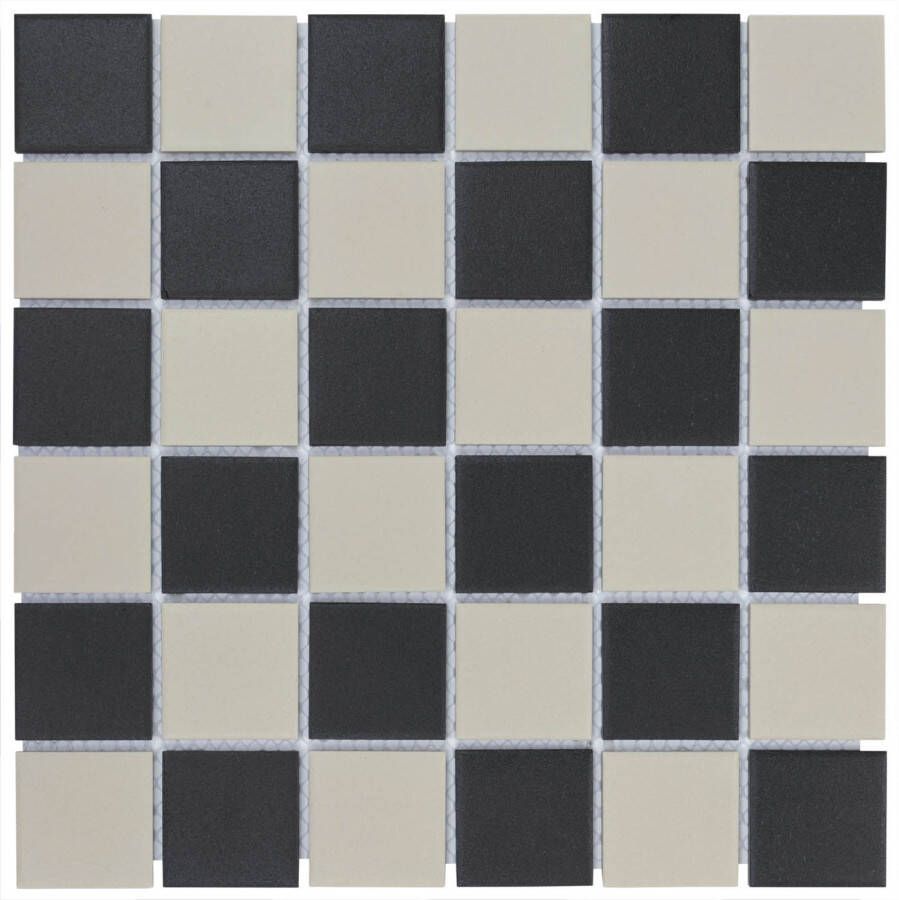 The Mosaic Factory Mozaiek London Vierkant Dambord Mix 4 8x4 8