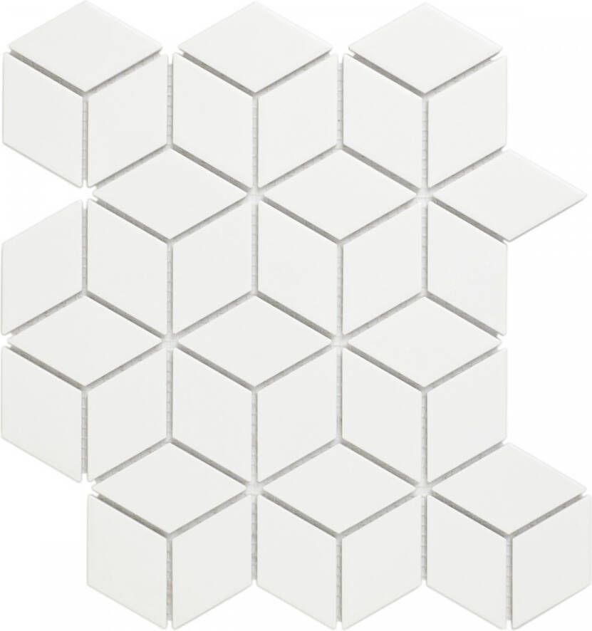 The Mosaic Factory Mozaiek Paris Cubic Wit Mat 4 8x8 1