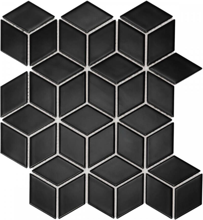The Mosaic Factory Mozaiek Paris Cubic Zwart Mat 4 8x8 1