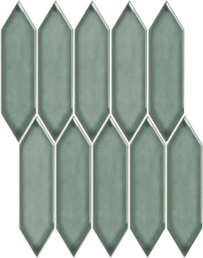 The Mosaic Factory Mozaiek Paris Picket Groen Grijs 4 8x1 5