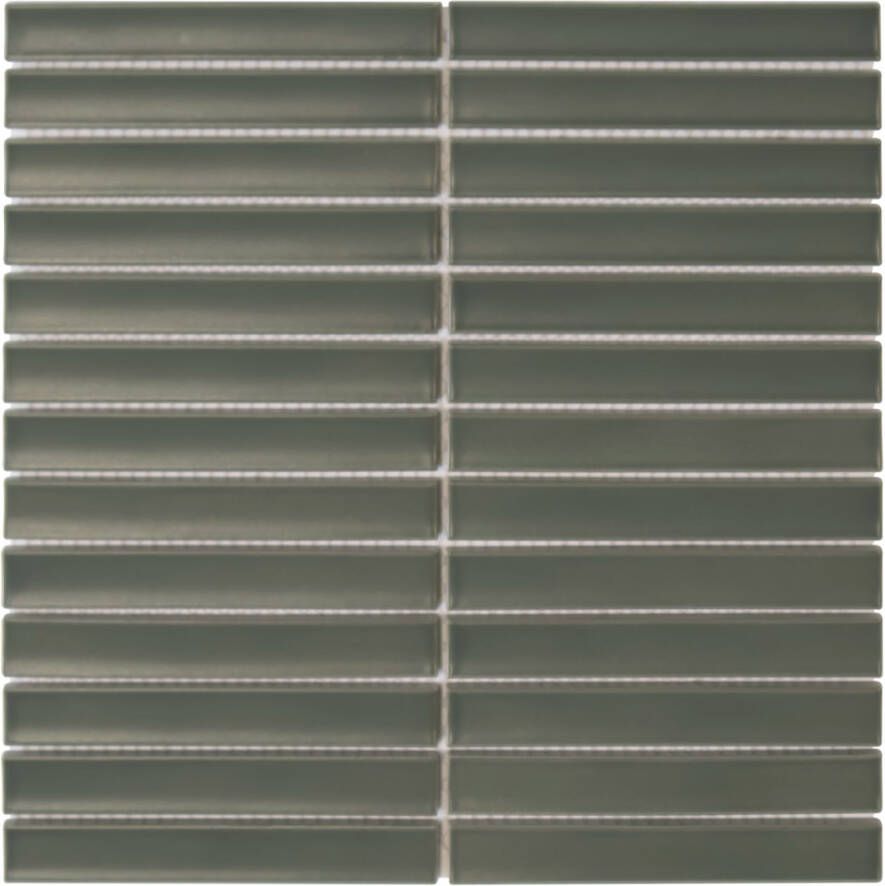 The Mosaic Factory Sevilla mozaïektegel 29.6x29.9cm wandtegel Rechthoek Porselein Army green Mat SEF20555