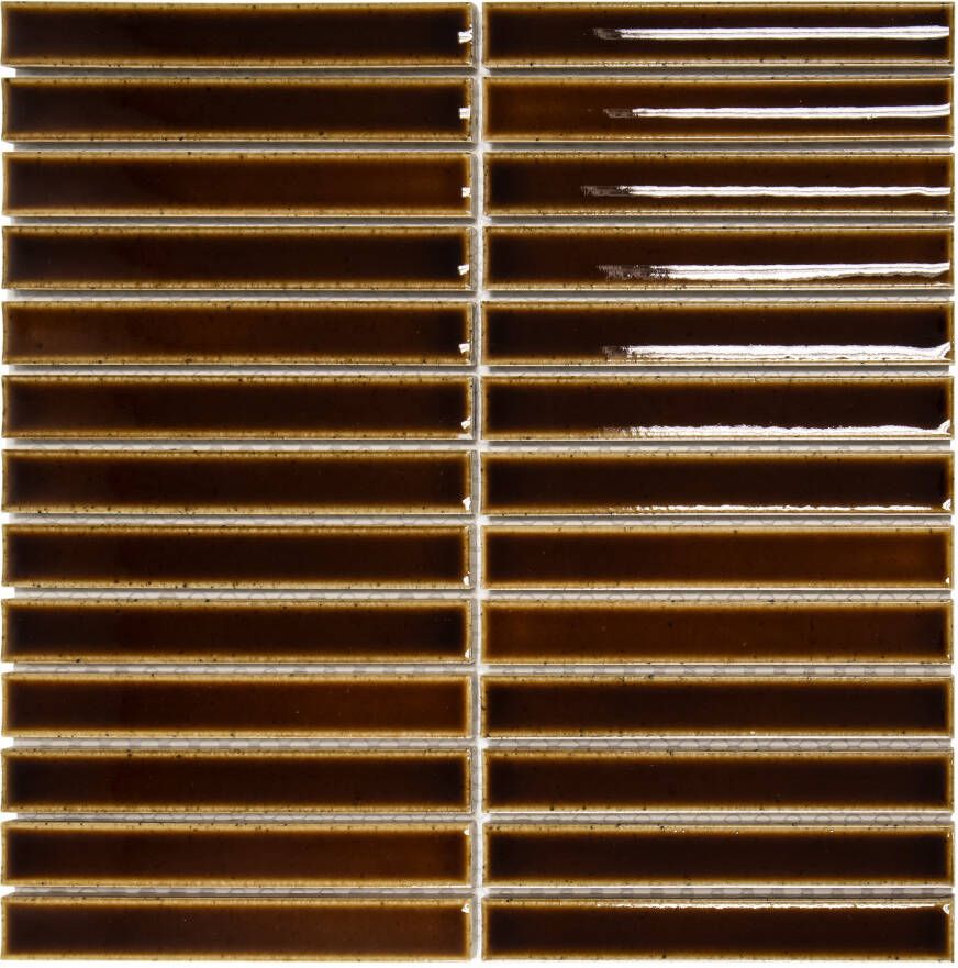 The Mosaic Factory Sevilla smalle vinger 2cm mozaïek tegels 30x30 creme caramel