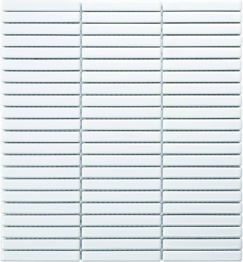 The Mosaic Factory Mozaiek Sevilla Kit-Kat mini&apos;s Glans Wit 1 2x9 2