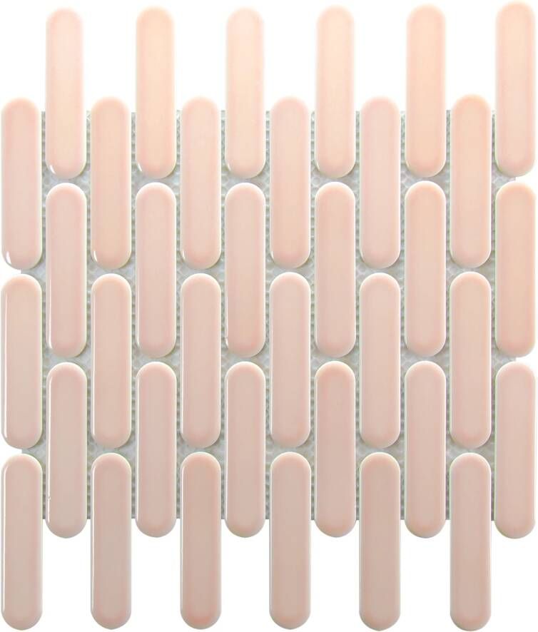 The Mosaic Factory Mozaiek Sevilla Ovalen Vinger Roze 2 3x9 8