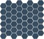 The Mosaic Factory Valencia mozaïektegel 27.6x32.9cm wand en vloertegel Zeshoek Hexagon Gerecycled glas Blue Mat VAL65M - Thumbnail 2