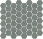 The Mosaic Factory Valencia mozaïektegel 27.6x32.9cm wand en vloertegel Zeshoek Hexagon Gerecycled glas Matt Khaki Mat VAL82M - Thumbnail 2