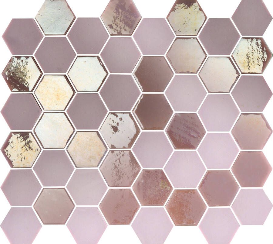 The Mosaic Factory Mozaiek Valencia Hexagon Roze 4 3x5 0
