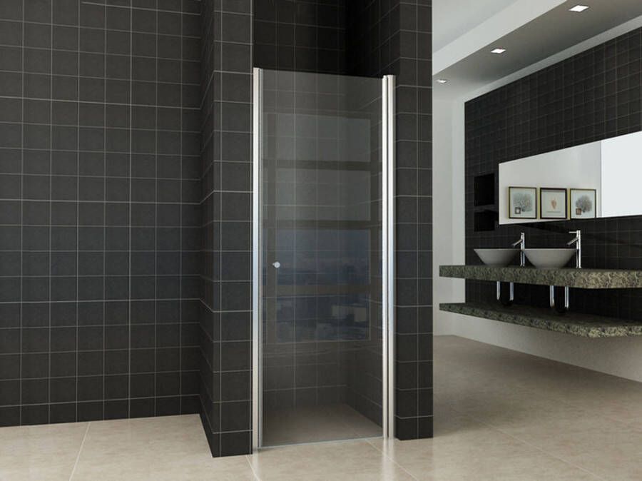 Wiesbaden Douchedeur Florida Nisdeur Draaideur 100x202cm Antikalk Helder Glas Chroom Profiel 8mm Veiligheidsglas Easy Clean - Foto 2