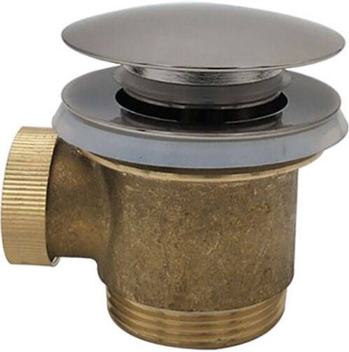 Wiesbaden Caral clickwaste afvoerplug vrijstaand bad 1 2" geborsteld staal 21.6006
