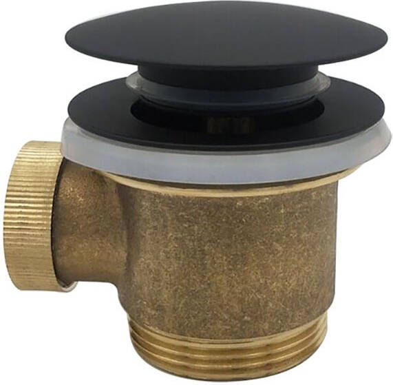 Wiesbaden Caral clickwaste afvoerplug vrijstaand bad 1 2" mat zwart 21.6007