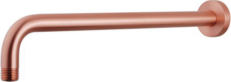 Wiesbaden Gebogen Douche-Arm Rond Muurbevestiging 45 cm Geborsteld Koper