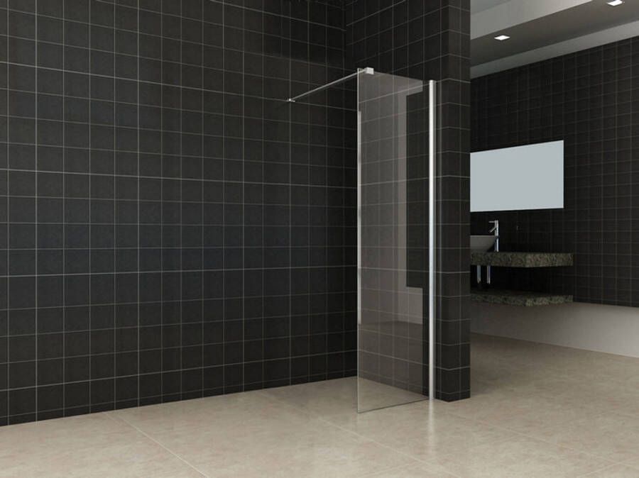 Wiesbaden Comfort inloopdouche 500 x 2000 x 10 mm nano helder glas chroom