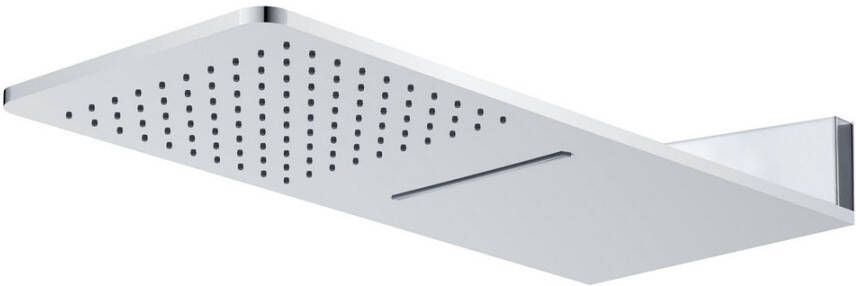 Wiesbaden Hoofddouche Wall | 60x25 cm | Met waterval | Rechthoek | Chroom