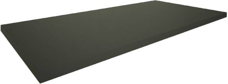 Wiesbaden Wastafelblad Marmaris Topblad Rechthoek 100x46x2.5cm MDF Mat Zwart Gelakt