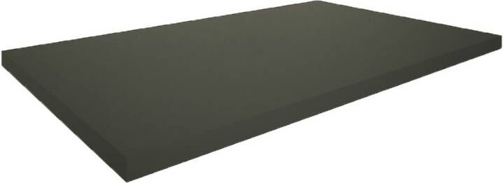 Wiesbaden Wastafelblad Marmaris Topblad Rechthoek 80x46x2.5cm MDF Mat Zwart Gelakt