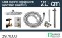 Wiesbaden one-pack inbouwthermostaat complete doucheset met plafondbevestiging met hoofddouche 20 cm RVS - Thumbnail 3